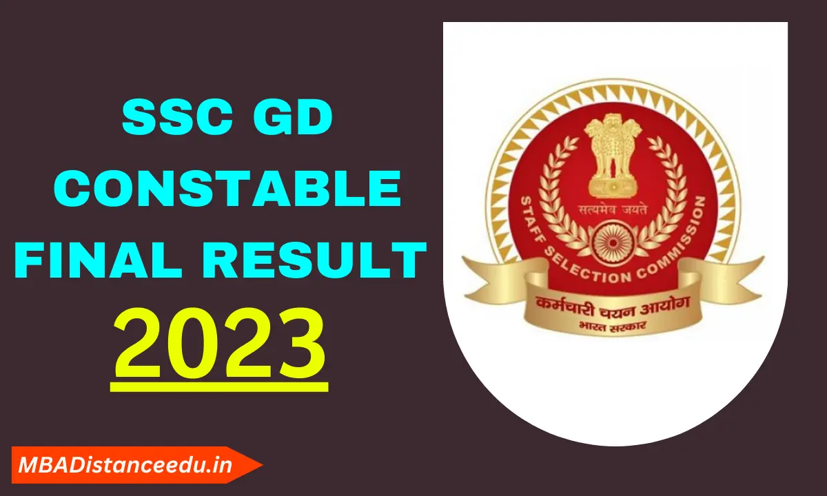 SSC GD Constable 2023 Final Result